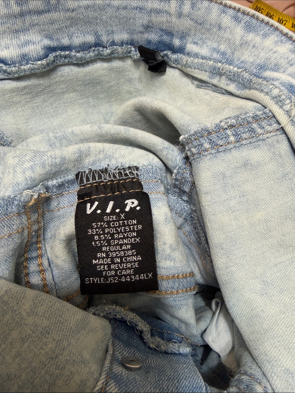 Upcycled Strapless High-Waist Light Wash Denim Jumpsuit Jeans - Picture 4 of 5